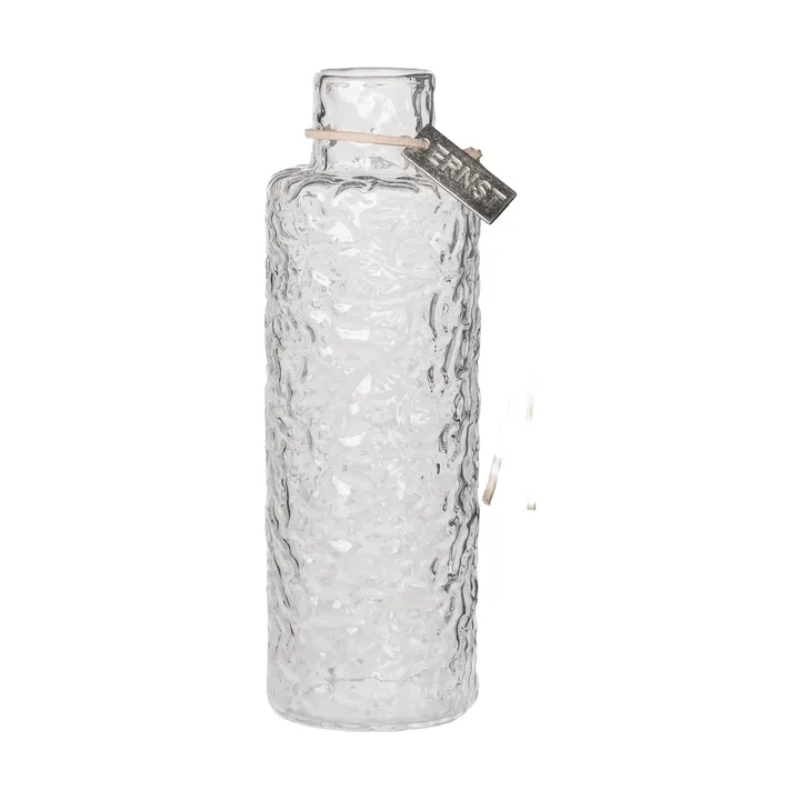 Jarrón de vidrio transparente Ernst con estructura - Ø5x15 cm - ERNST