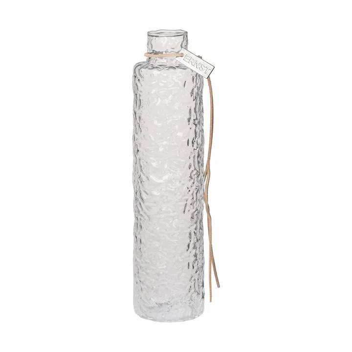 Jarrón de vidrio transparente Ernst con estructura - Ø5x20 cm - ERNST