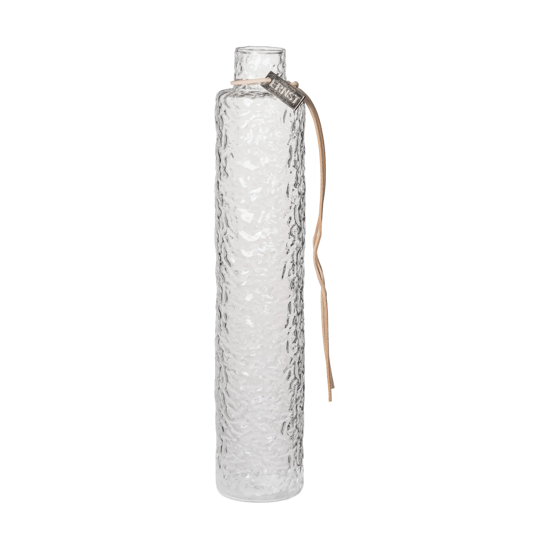Jarrón de vidrio transparente Ernst con estructura, Ø5x25 cm ERNST