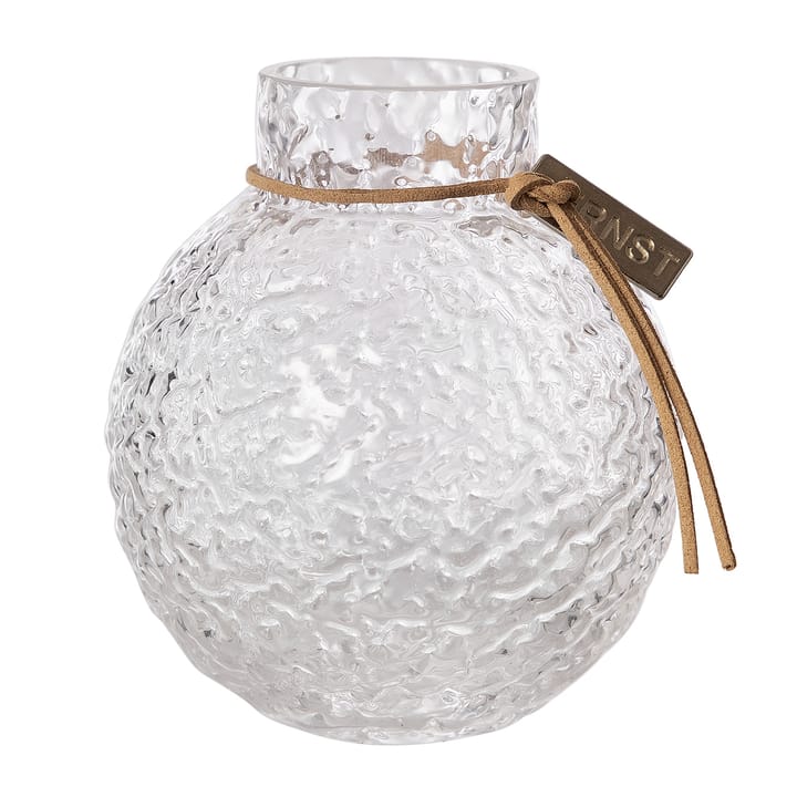 Jarrón de vidrio transparente Ernst con estructura, Ø9 cm ERNST