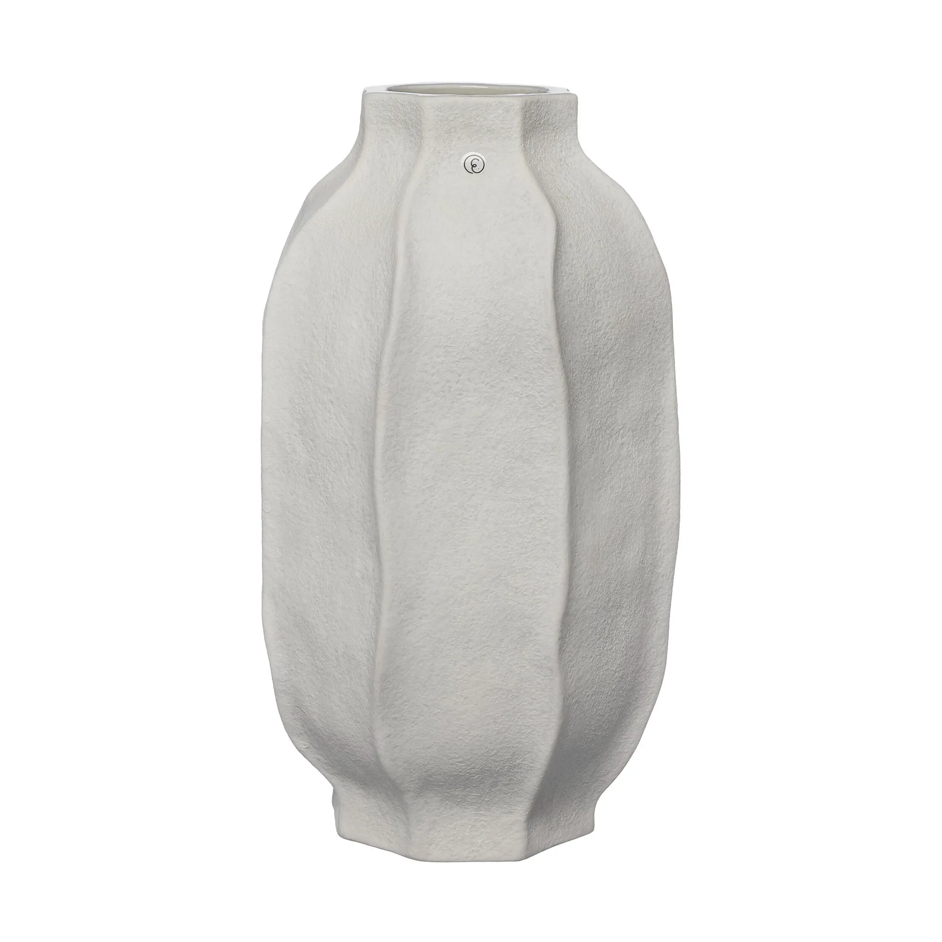 Jarrón Ernst gres Ø18x30 cm, Blanco natural ERNST