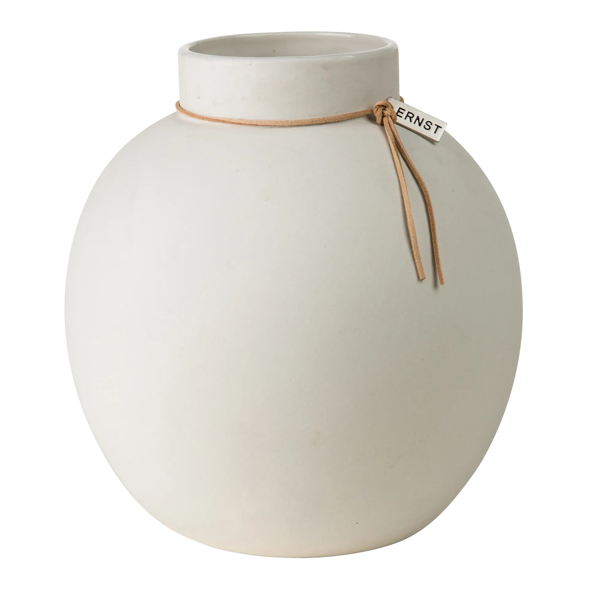 Jarrón Ernst gres blanco, 22 cm ERNST