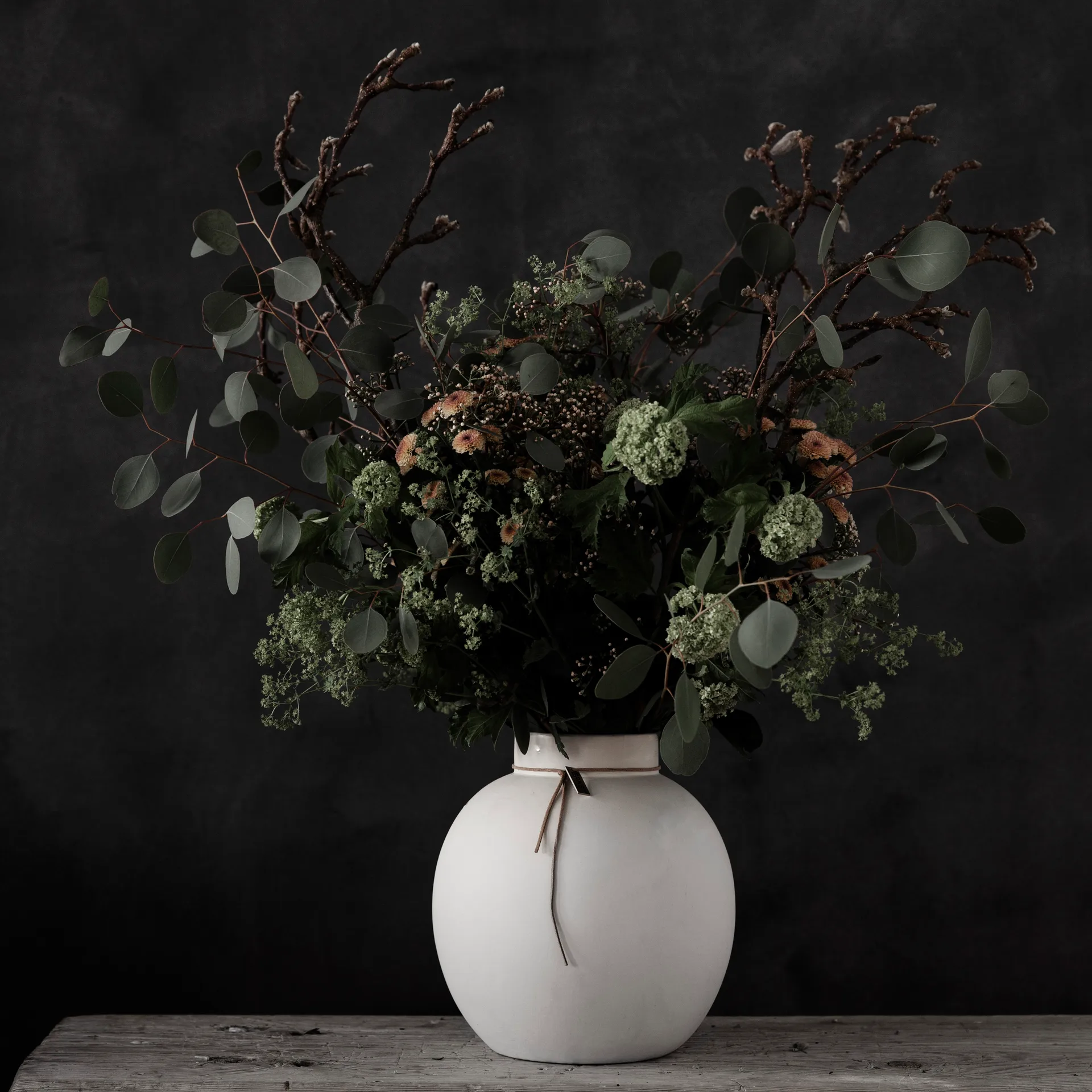 Jarrón Ernst gres blanco, 22 cm ERNST