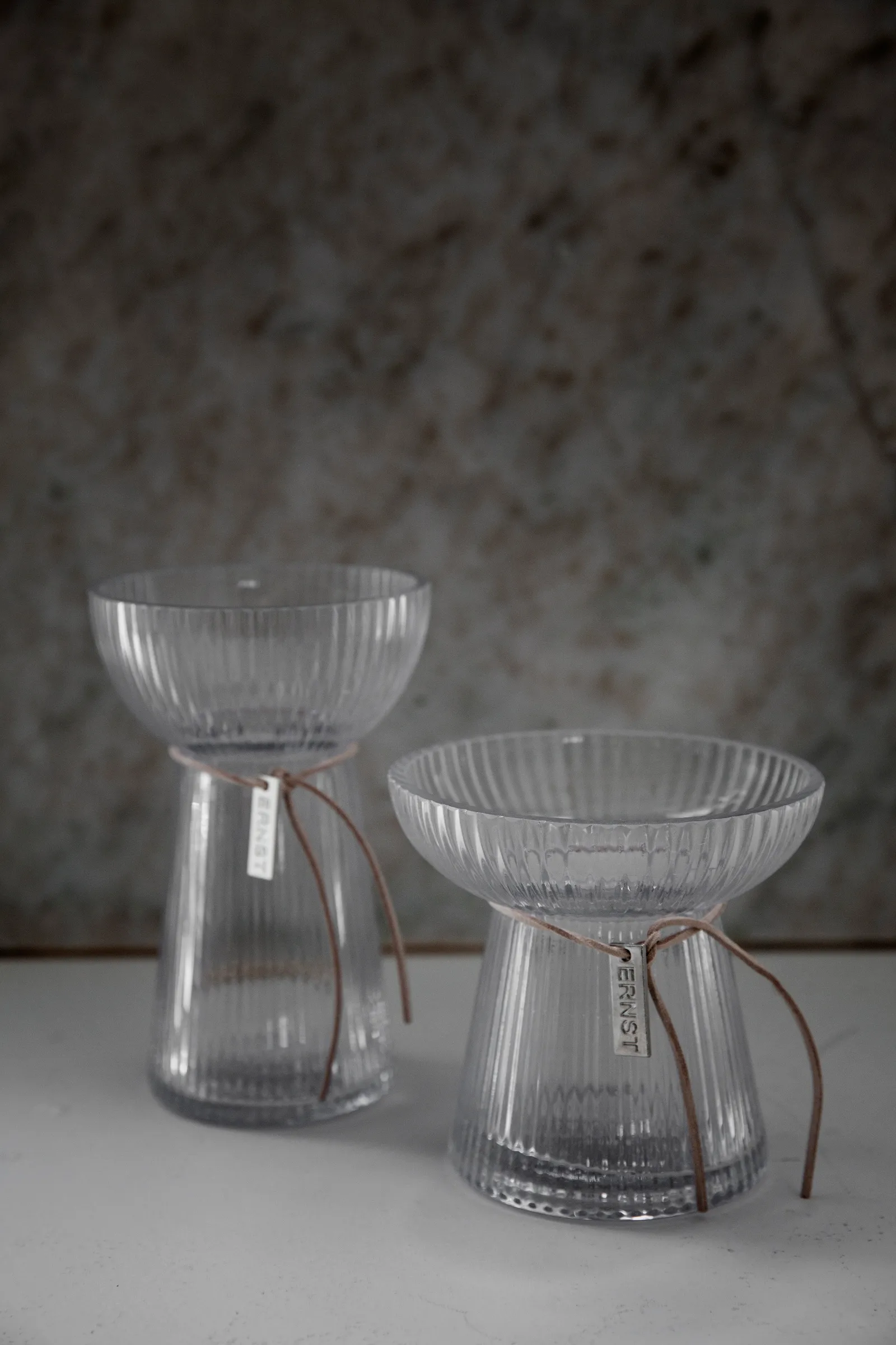 Jarrón para jacinto Ernst a rayas, 15 cm ERNST