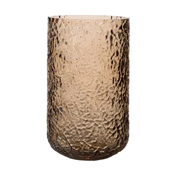 Jarrón/portavelas con patrón Ernst - Ámbar, Ø9 × 15 cm - ERNST