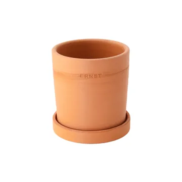 Maceta con plato Ernst terracota - Ø11 cm - ERNST