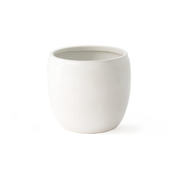 Maceta esmaltada Ernst Ø14 cm, blanco ERNST