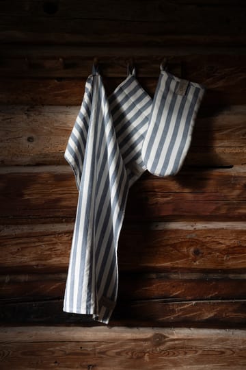 Manopla de horno Ernst de borde ancho - Azul-blanco - ERNST