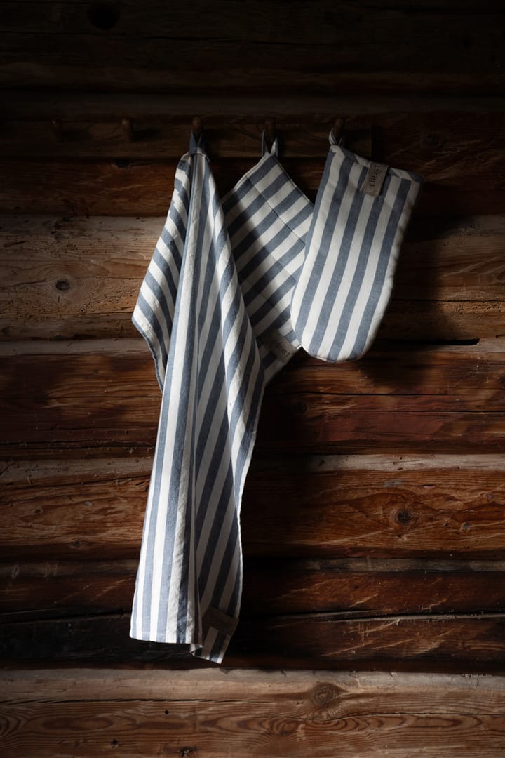 Manopla de horno Ernst de borde ancho, Azul-blanco ERNST