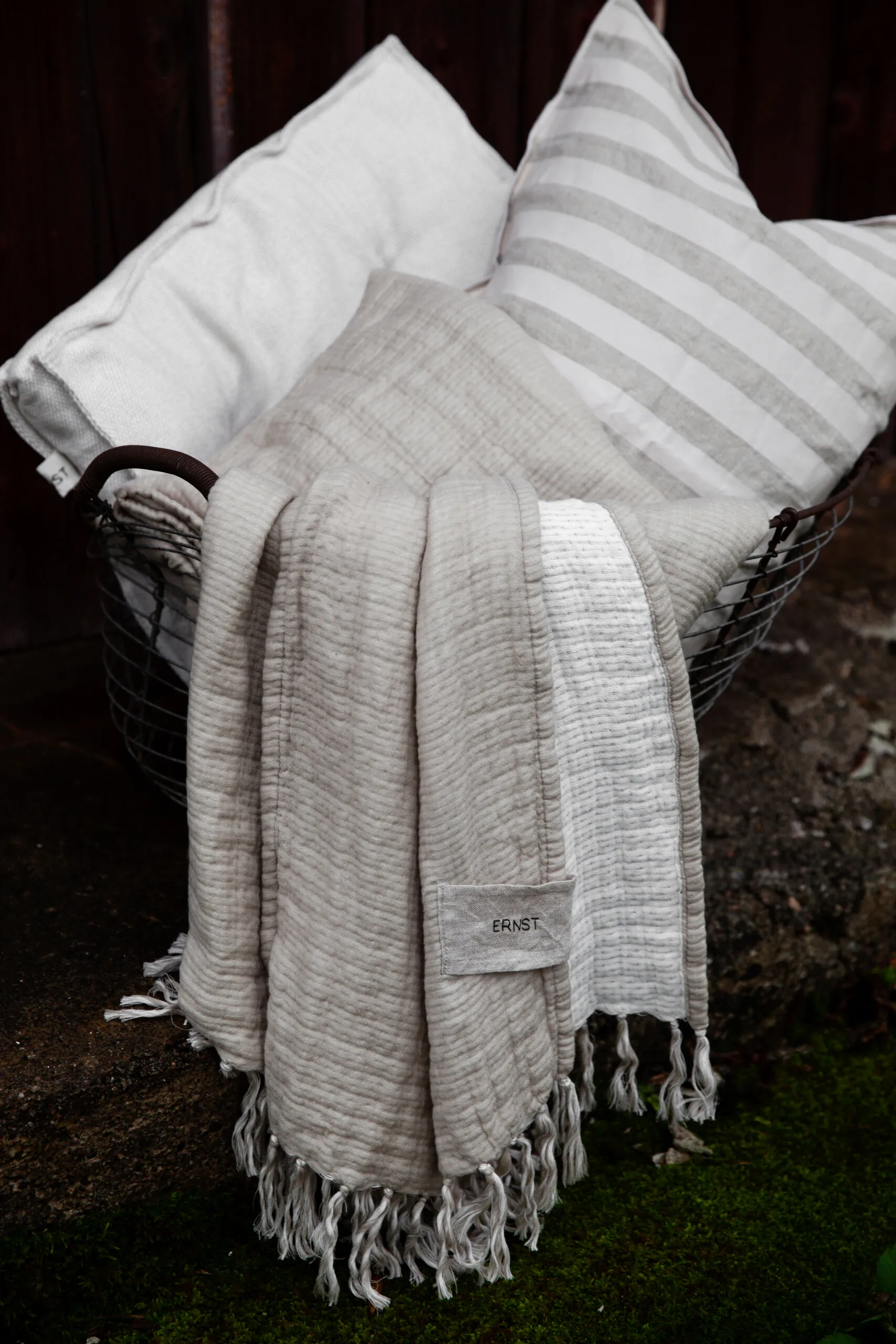 Manta algodón Ernst 130x170 cm, Beige ERNST