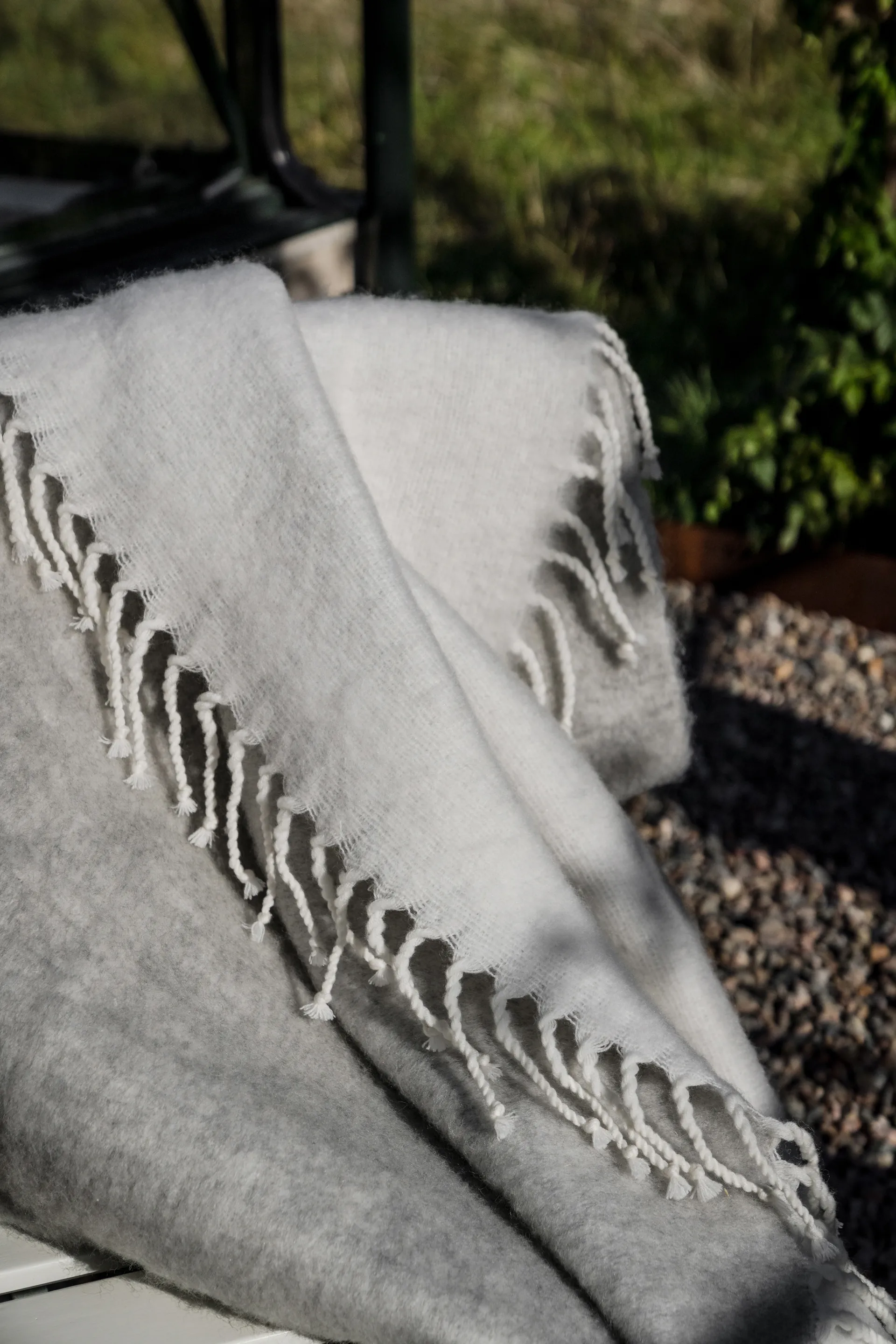 Manta Ernst con flecos 130x170 cm, Gris ERNST