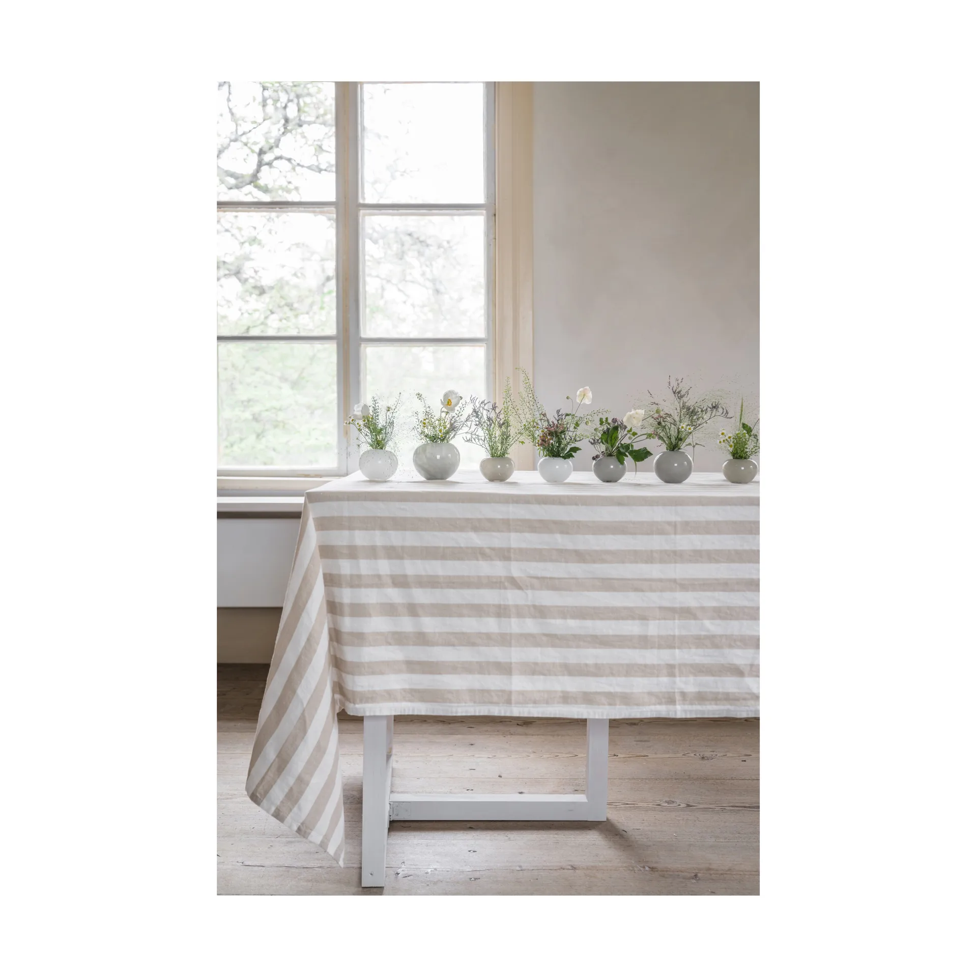 Mantel Ernst rayas 145x300 cm, Beige-blanco ERNST