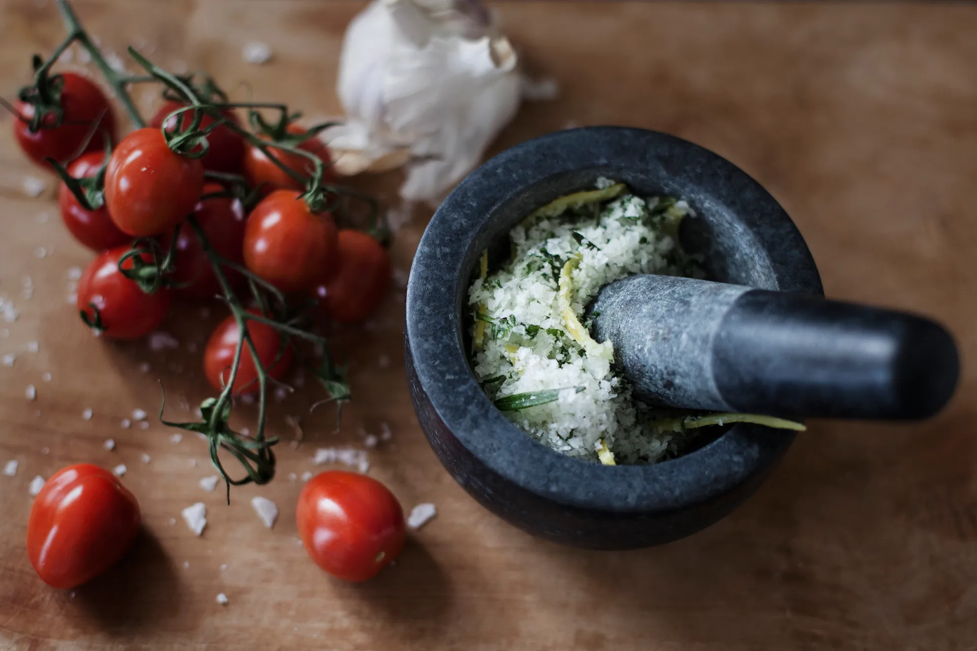 Mortero Ernst granito negro, grande Ø14 cm ERNST