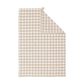 Paño de cocina Ernst cuadros 47x70 cm - Beige-blanco - ERNST