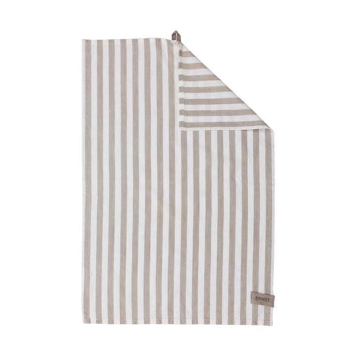 Paño de cocina Ernst rayas anchas 47x70 cm - Beige-blanco a rayas - ERNST
