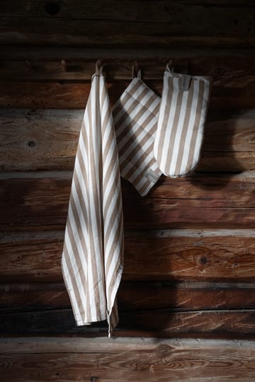 Paño de cocina Ernst rayas anchas 47x70 cm - caramelo-blanco - ERNST