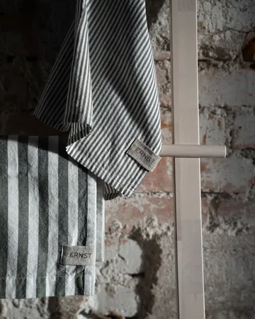 Paño de cocina Ernst rayas anchas 47x70 cm - Salvia, blanco - ERNST