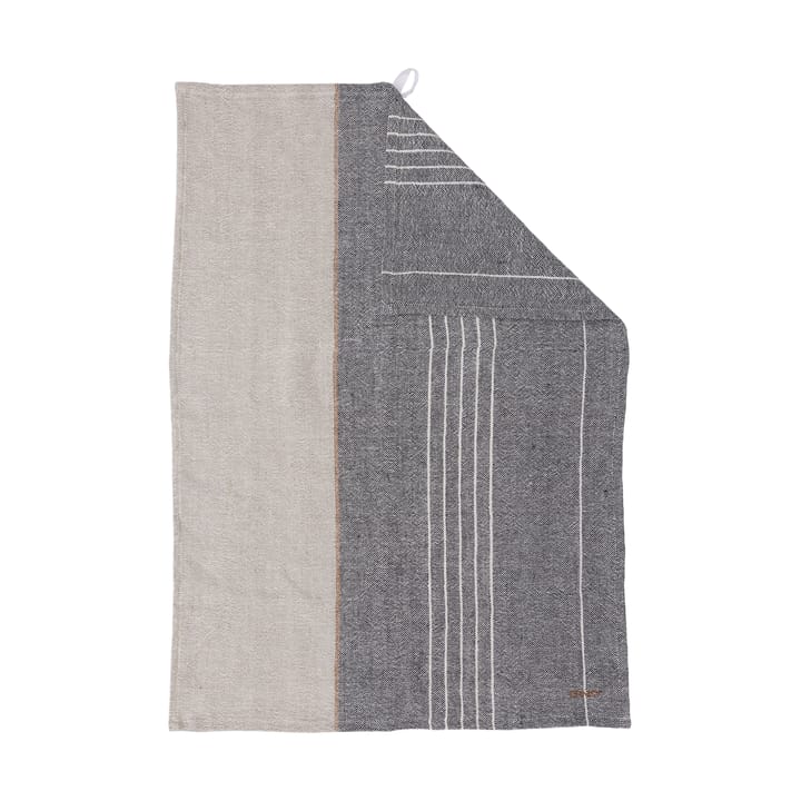 Paño de cocina Ernst tejido mixto de lino 47x70 cm - Gris-natural - ERNST