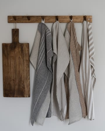 Paño de cocina Ernst tejido mixto de lino 47x70 cm - Gris-natural - ERNST