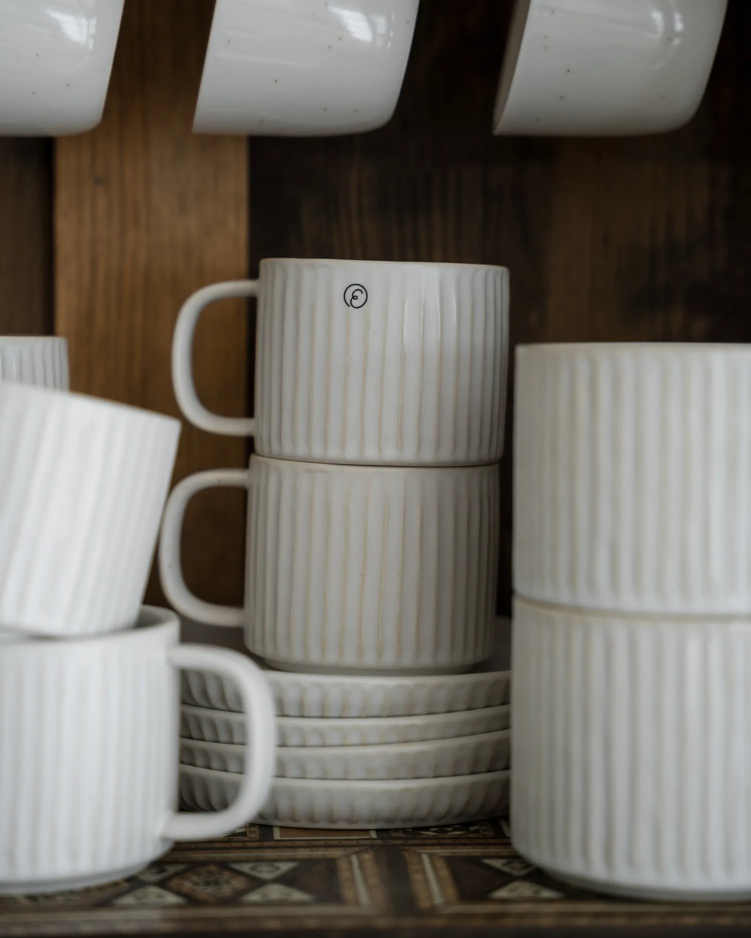 Platillo estriado Ernst Ø16 cm, Blanco natural ERNST