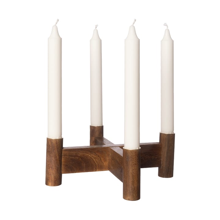 Portavelas de Adviento Ernst Ø22x8 cm - Marrón oscuro - ERNST