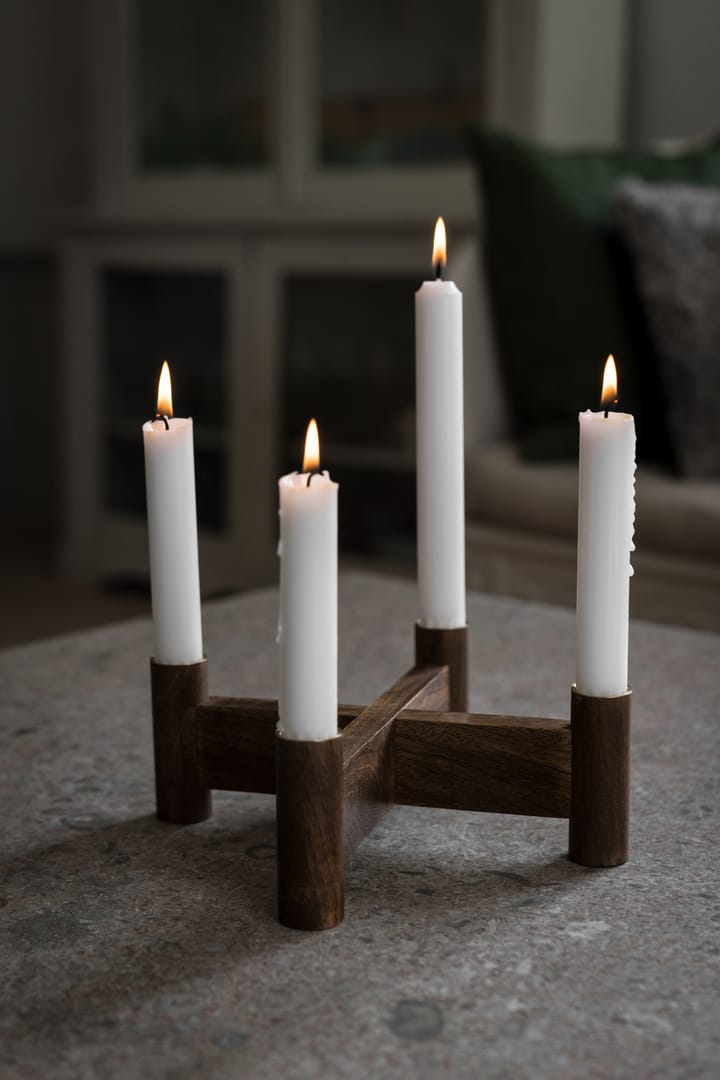 Portavelas de Adviento Ernst Ø22x8 cm, Marrón oscuro ERNST