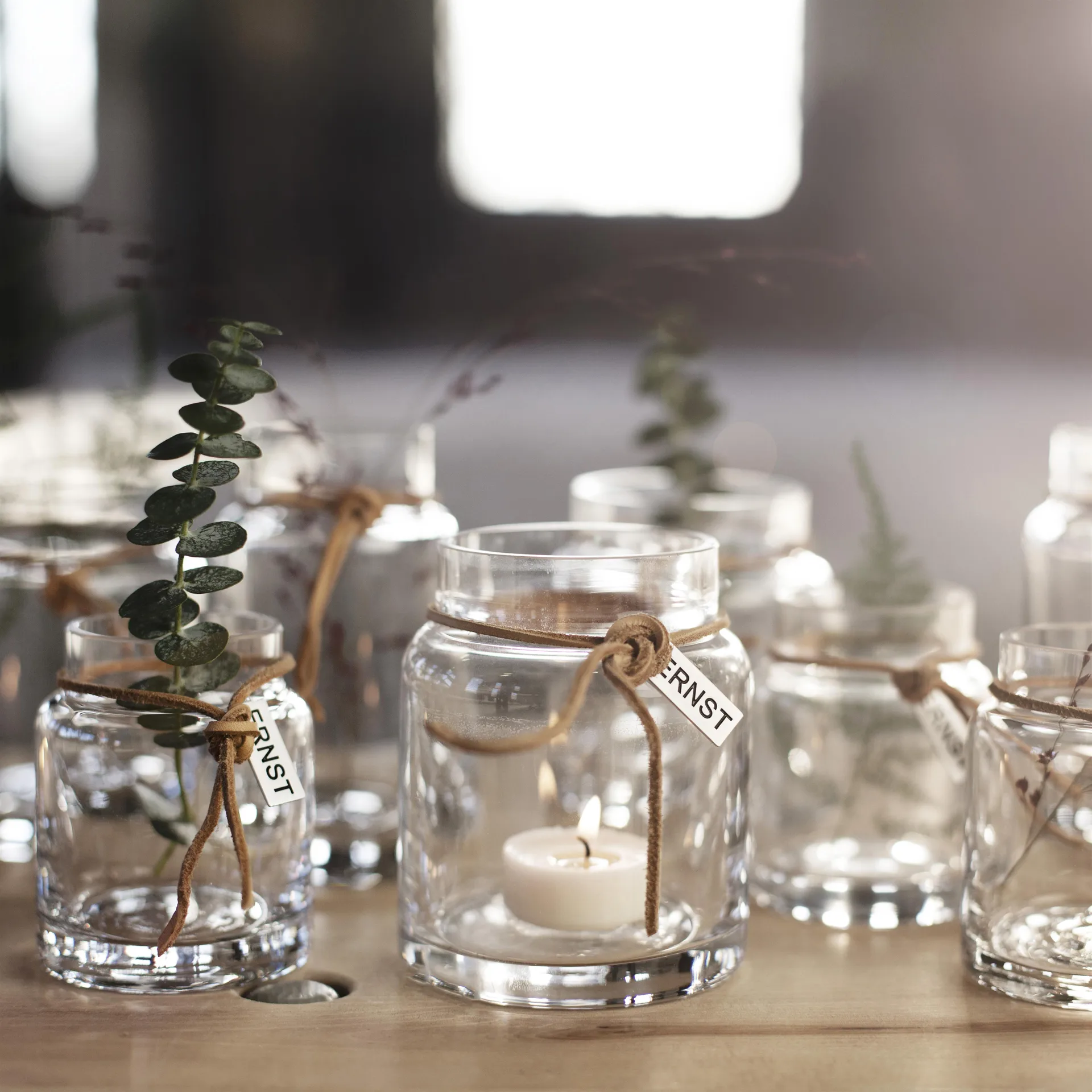 Portavelas Ernst H10 cm Ø6,5 cm, transparente ERNST