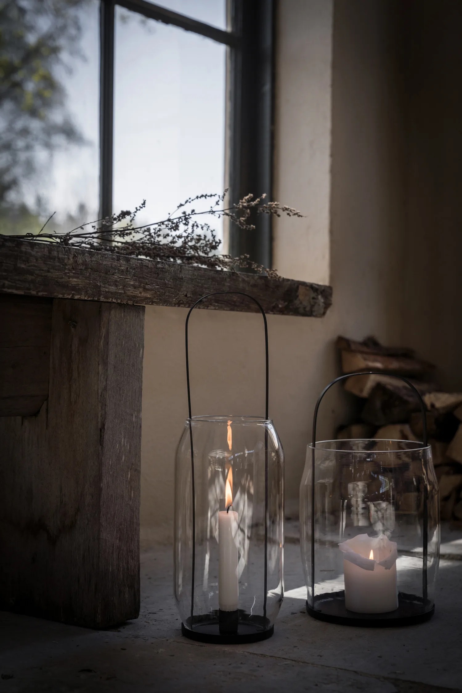 Portavelas para vela alargada 40 cm Ernst, negro ERNST