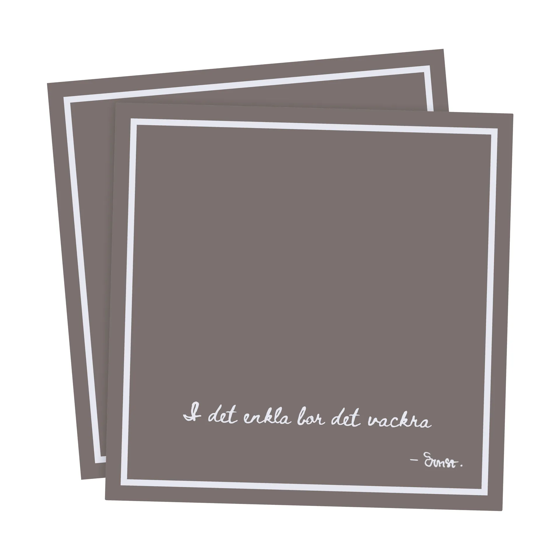 Servilleta con cita Ernst I det enkla, set de 20, Topo  ERNST