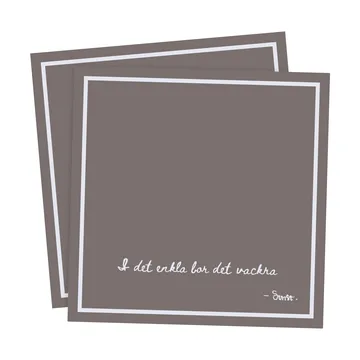 Servilleta con cita Ernst I det enkla, set de 20 - Topo  - ERNST