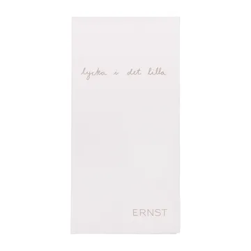 Servilleta con cita Ernst Lycka i det lilla, set de 20 - blanco-gris - ERNST
