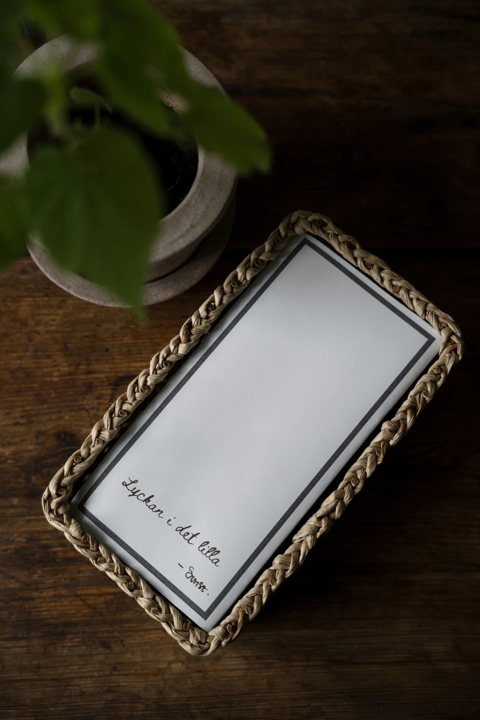 Servilleta con cita Ernst Lycka i det lilla, set de 20, Blanco ERNST