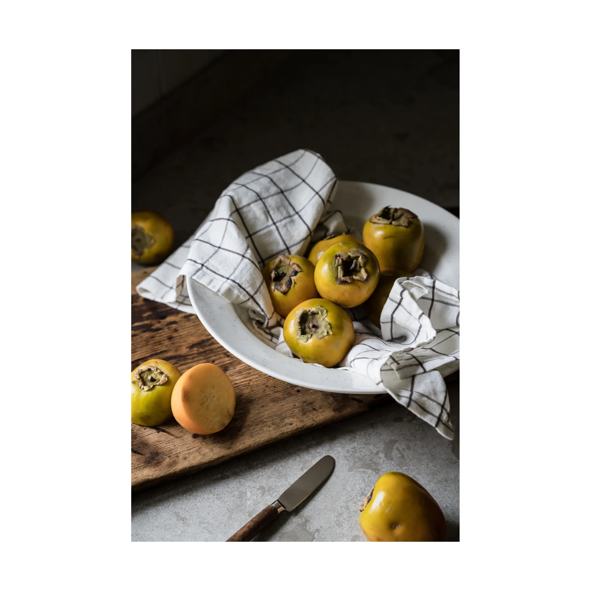 Servilleta Ernst cuadros grandes 40x40 cm, Blanco-marrón ERNST