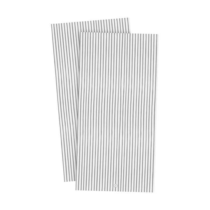 Servilletas Ernst a rayas 33x33 cm, 20-pack - Blanco-gris a rayas - ERNST
