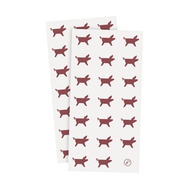 Servilletas Ernst cerdito navideño 10x20 cm, 20-pack - Blanco-rojo - ERNST