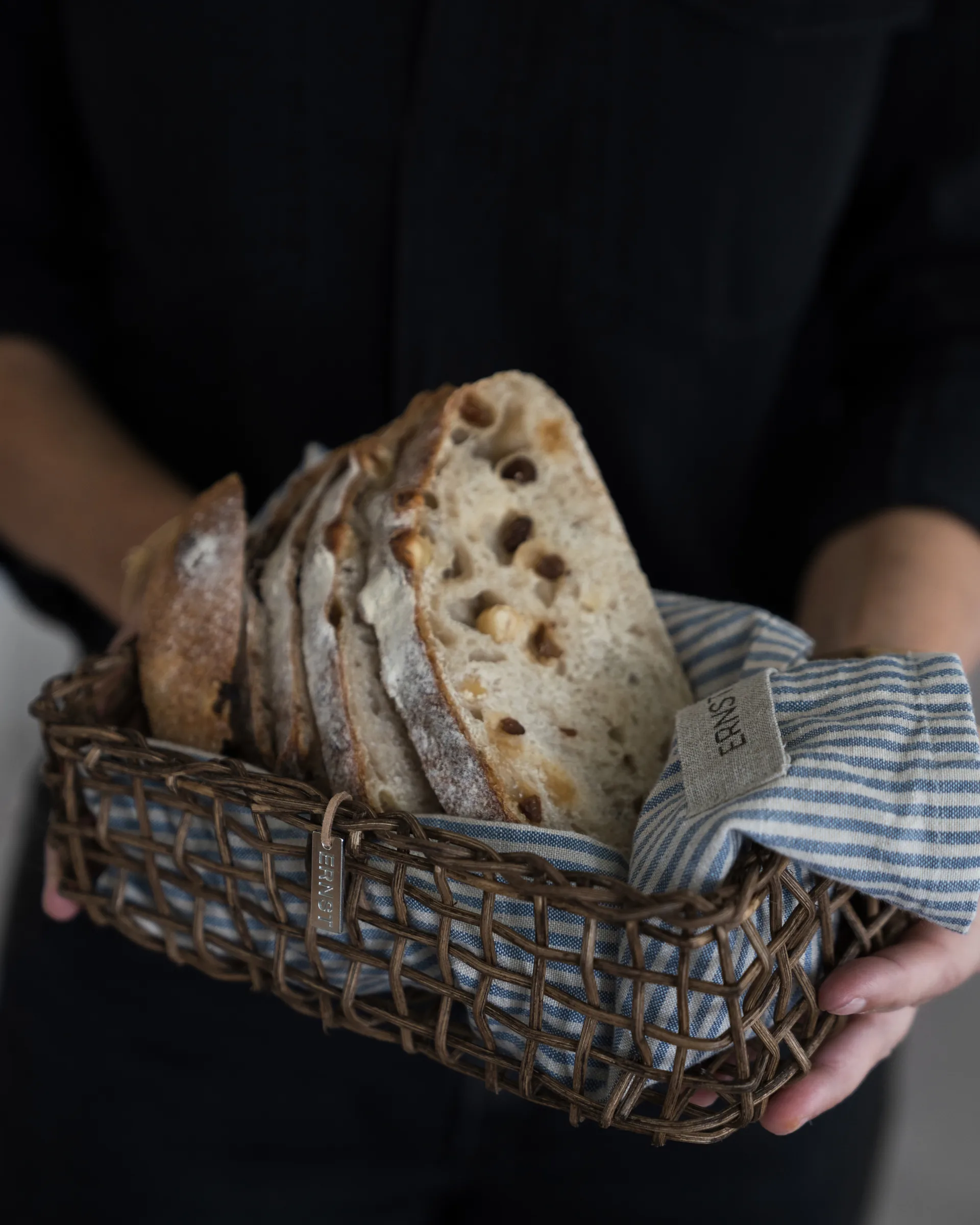 Set de cestas rectangulares Ernst 2 piezas, Marrón oscuro ERNST