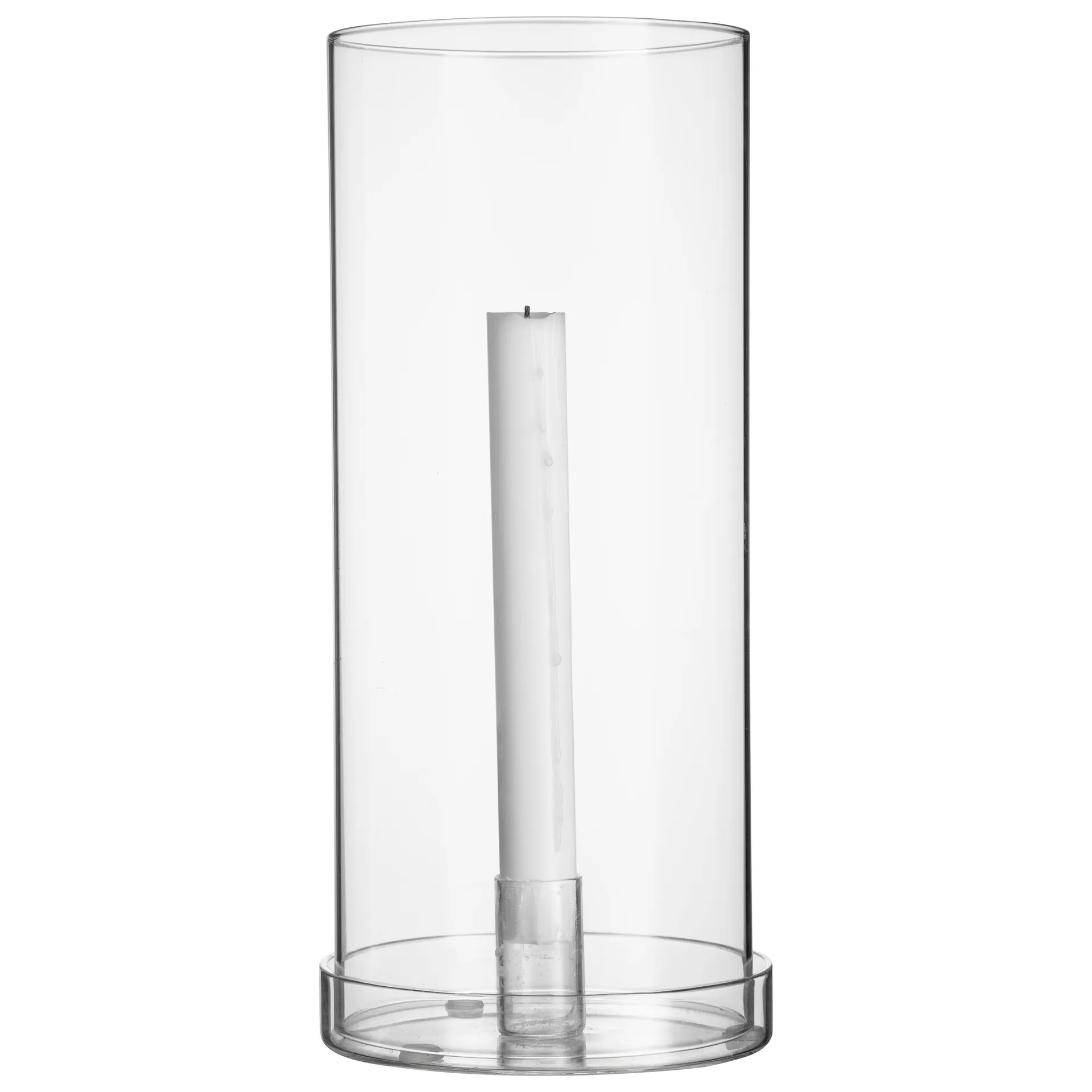 Soporte de cristal para vela alargada 29 cm Ernst, Klar ERNST