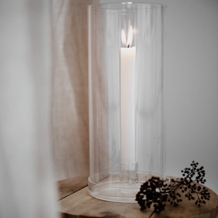 Soporte de cristal para vela alargada 29 cm Ernst, Klar ERNST