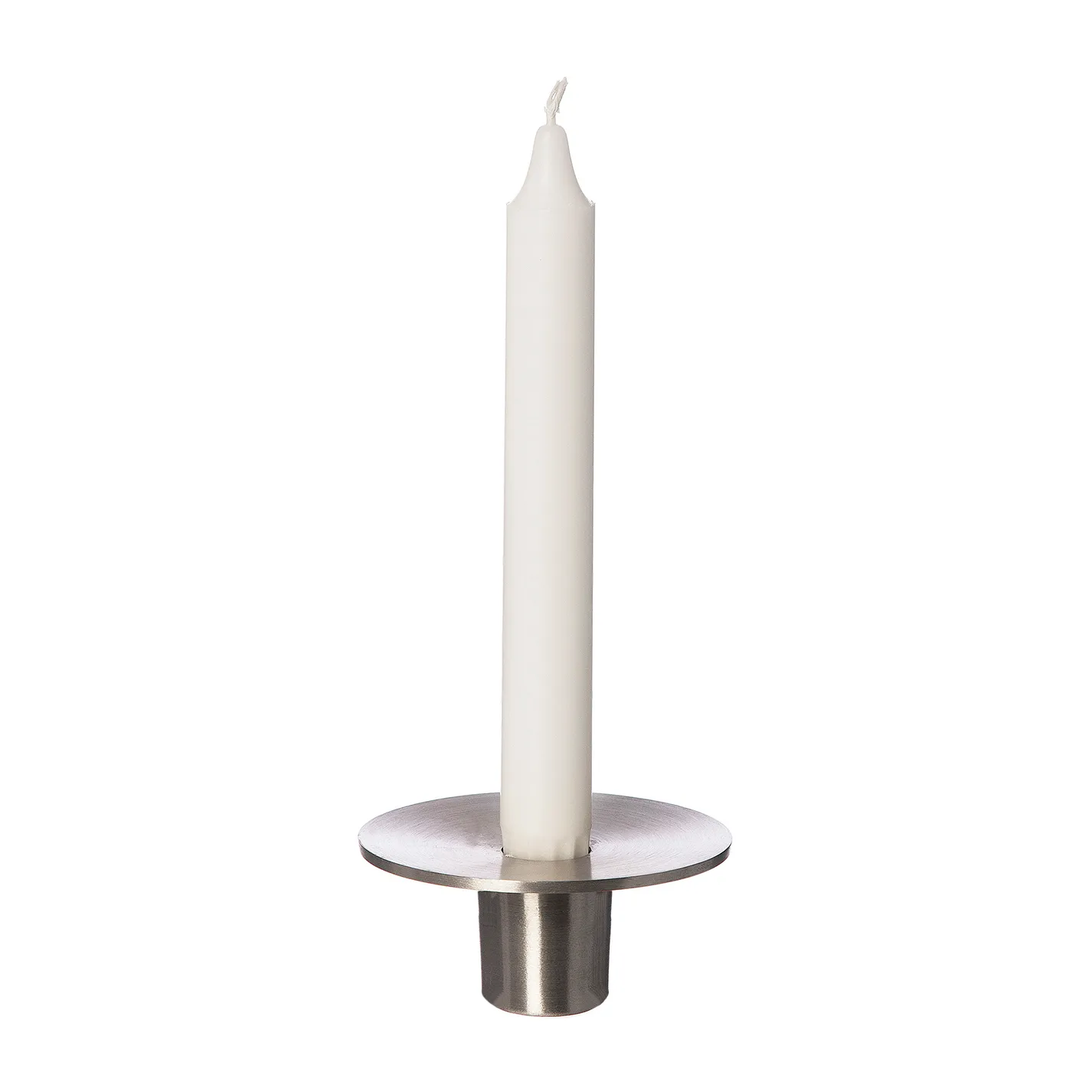 Soporte para velas Ernst aluminio cepillado Ø9,2 cm, 4 cm ERNST