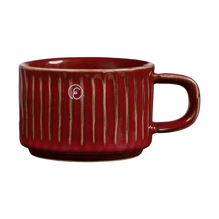 Taza acanalada para vino caliente Ernst small 10 cl - Rojo - ERNST