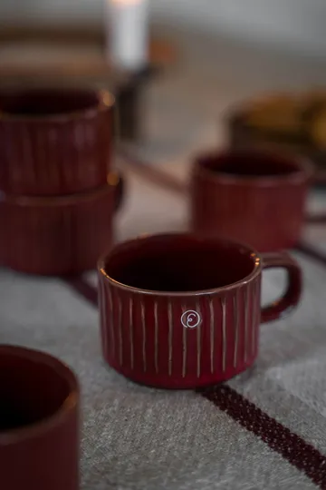Taza acanalada para vino caliente Ernst small 10 cl - Rojo - ERNST