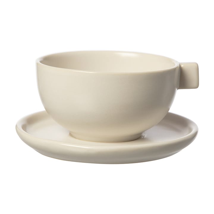 Taza de té y platillo Ernst 7,5 cm - arena blanca - ERNST
