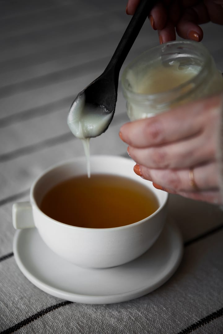 Taza de té y platillo Ernst 7,5 cm - arena blanca - ERNST