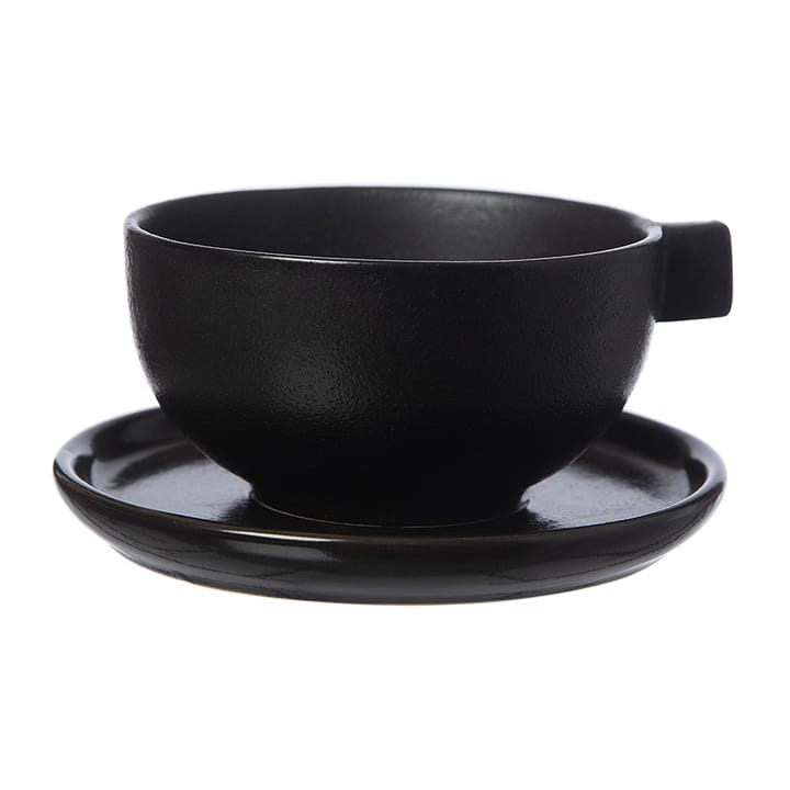 Taza de té y platillo Ernst 7,5 cm - negro - ERNST