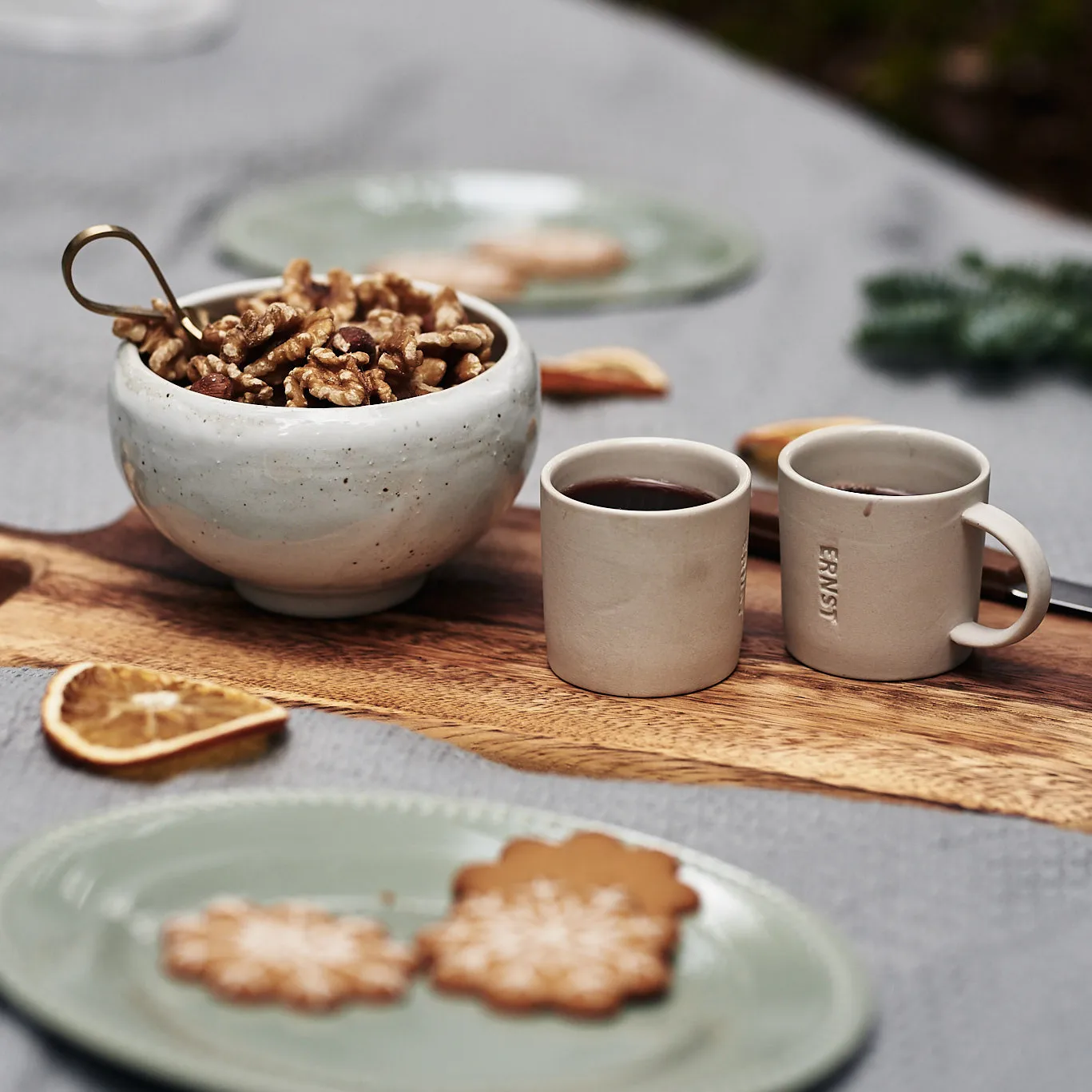 Taza espresso Ernst gres 10 cl, blanco natural ERNST