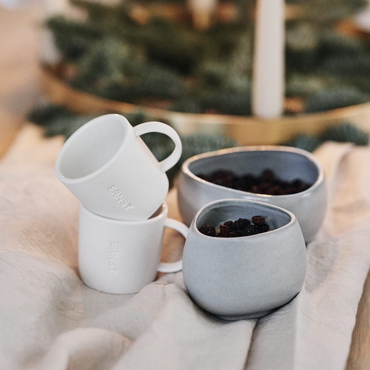 Taza espresso Ernst gres 10 cl, blanco ERNST