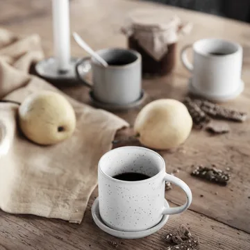 Taza y platillo Ernst 7 cm - blanco - ERNST