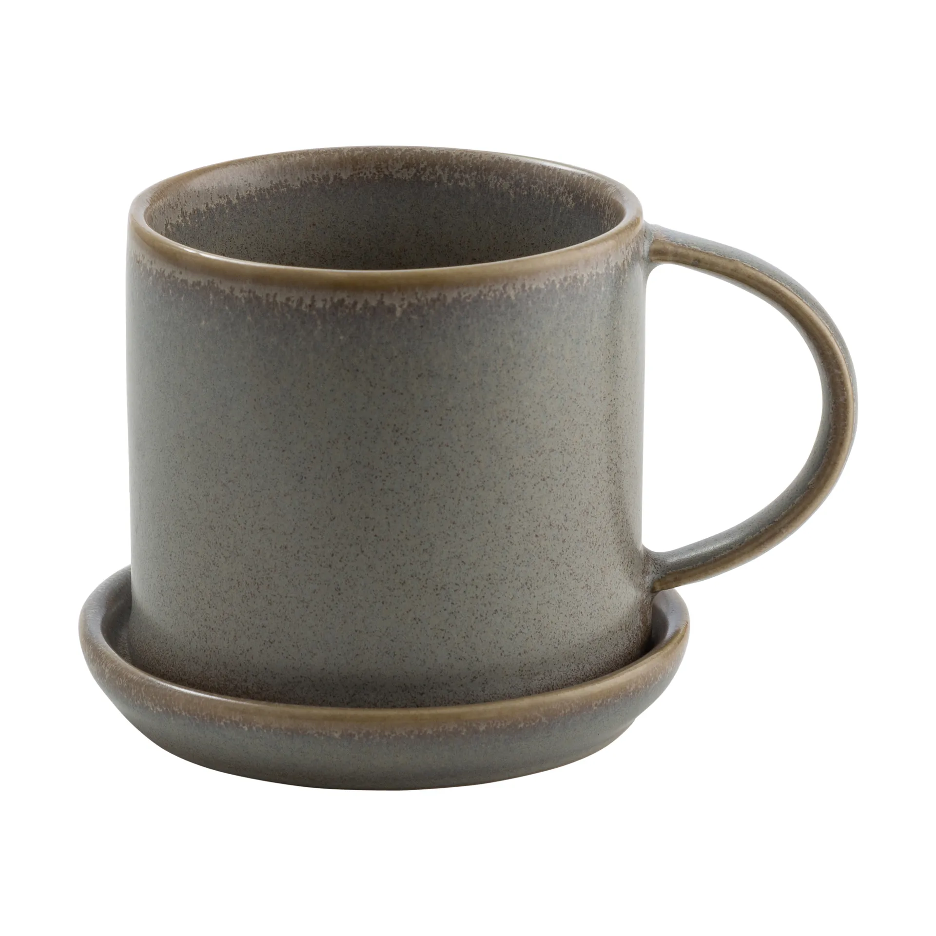 Taza y platillo Ernst 7 cm, gris ERNST