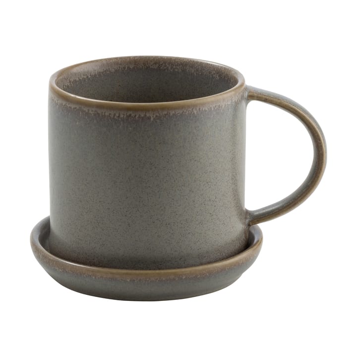 Taza y platillo Ernst 7 cm - gris - ERNST