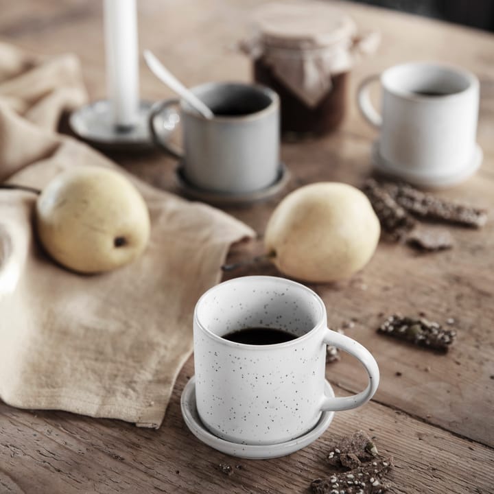 Taza y platillo Ernst 7 cm, gris ERNST